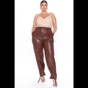 Fashion Nova Plus Faux Leather Pants
